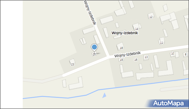 Wojny-Izdebnik, Wojny-Izdebnik, 20, mapa Wojny-Izdebnik