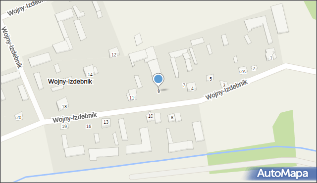 Wojny-Izdebnik, Wojny-Izdebnik, 9, mapa Wojny-Izdebnik