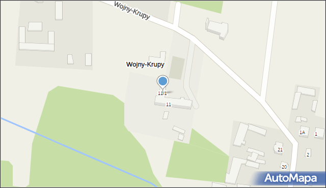 Wojny-Krupy, Wojny-Krupy, 11/1, mapa Wojny-Krupy