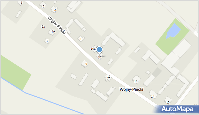 Wojny-Piecki, Wojny-Piecki, 10, mapa Wojny-Piecki