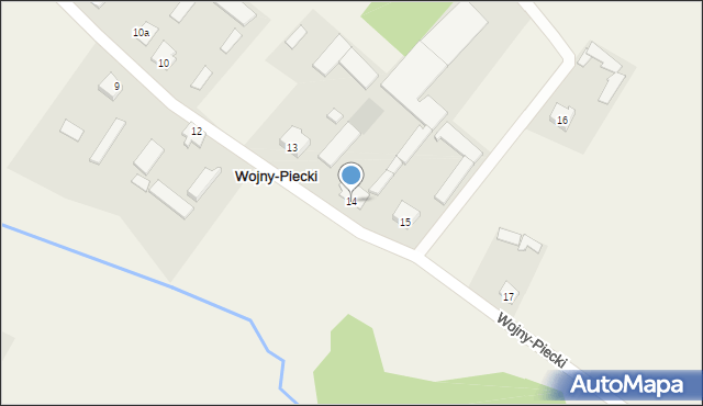 Wojny-Piecki, Wojny-Piecki, 14, mapa Wojny-Piecki