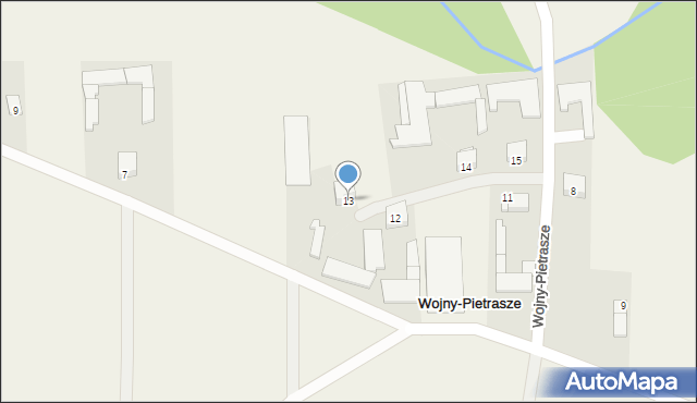 Wojny-Pietrasze, Wojny-Pietrasze, 13, mapa Wojny-Pietrasze