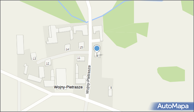 Wojny-Pietrasze, Wojny-Pietrasze, 8, mapa Wojny-Pietrasze