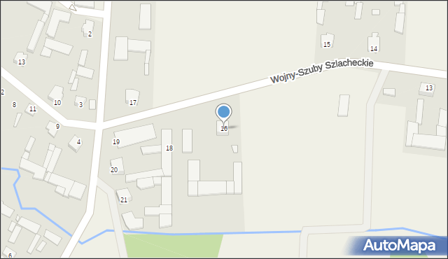 Wojny-Szuby Szlacheckie, Wojny-Szuby Szlacheckie, 16, mapa Wojny-Szuby Szlacheckie