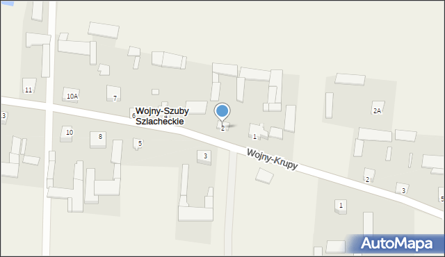 Wojny-Szuby Szlacheckie, Wojny-Szuby Szlacheckie, 2A, mapa Wojny-Szuby Szlacheckie