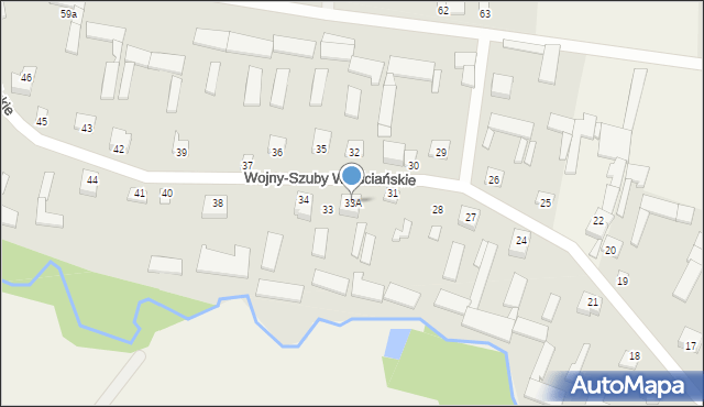 Wojny-Szuby Włościańskie, Wojny-Szuby Włościańskie, 33A, mapa Wojny-Szuby Włościańskie