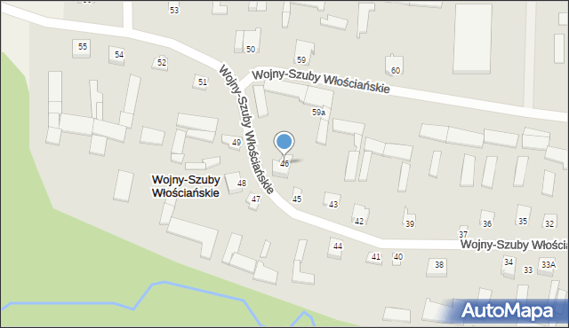 Wojny-Szuby Włościańskie, Wojny-Szuby Włościańskie, 46, mapa Wojny-Szuby Włościańskie