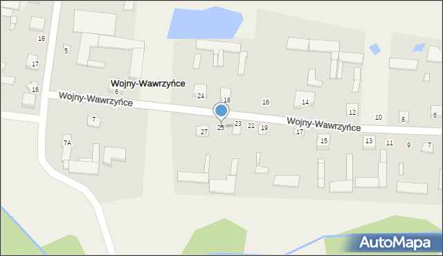 Wojny-Wawrzyńce, Wojny-Wawrzyńce, 25, mapa Wojny-Wawrzyńce
