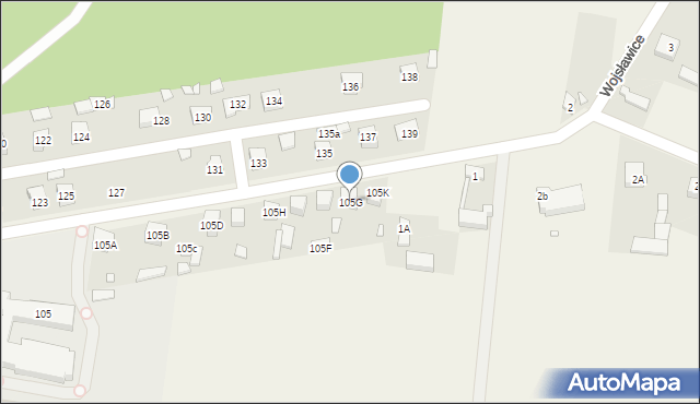 Wojsławice, Wojsławice, 105G, mapa Wojsławice