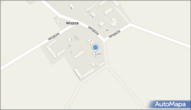 Wojsze, Wojsze, 1, mapa Wojsze