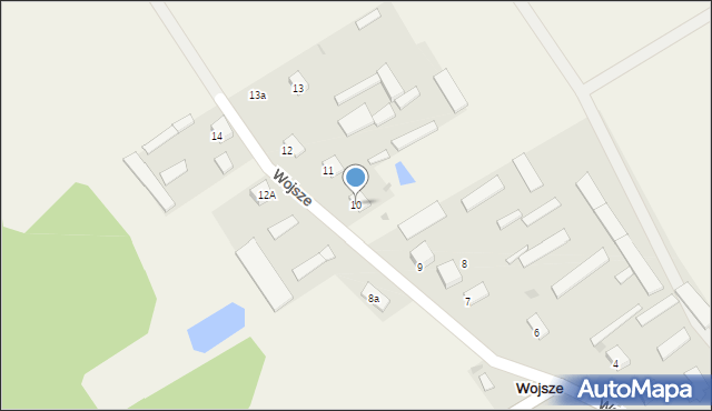 Wojsze, Wojsze, 10, mapa Wojsze