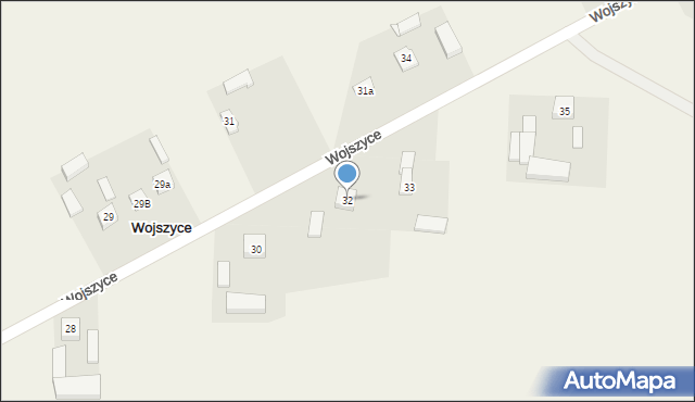 Wojszyce, Wojszyce, 32, mapa Wojszyce