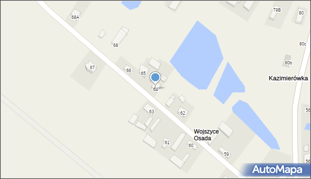 Wojszyce, Wojszyce, 64, mapa Wojszyce