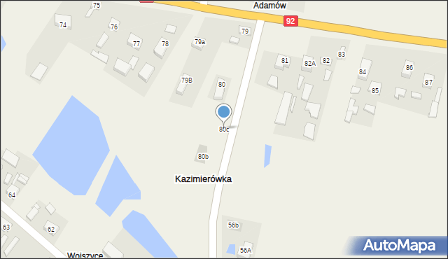 Wojszyce, Wojszyce, 80c, mapa Wojszyce