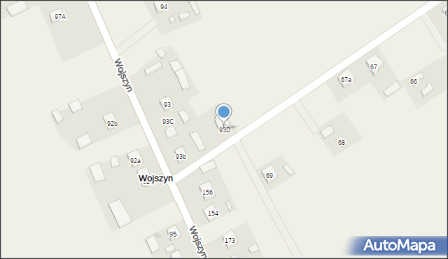 Wojszyn, Wojszyn, 93D, mapa Wojszyn