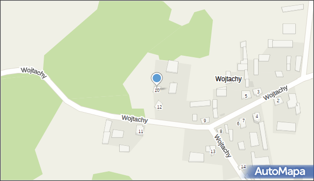 Wojtachy, Wojtachy, 10, mapa Wojtachy