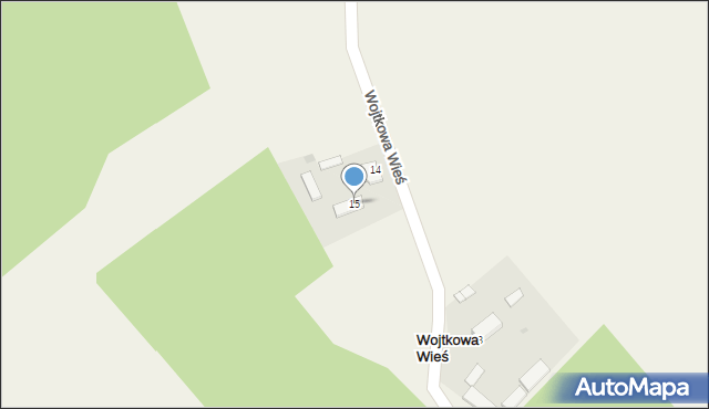 Wojtkowa Wieś, Wojtkowa Wieś, 15, mapa Wojtkowa Wieś