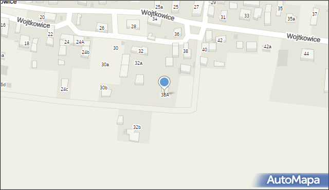 Wojtkowice, Wojtkowice, 38A, mapa Wojtkowice