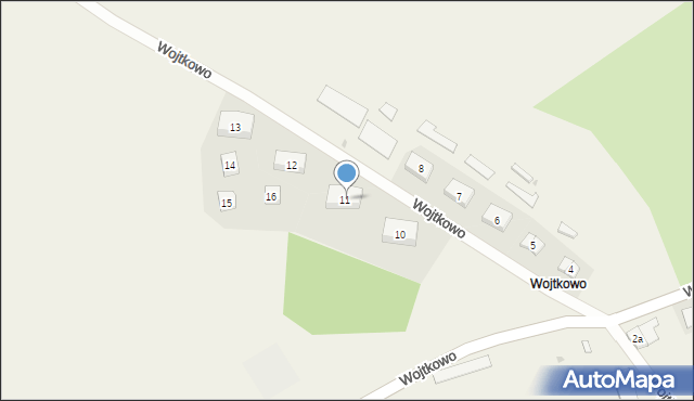 Wojtkowo, Wojtkowo, 11, mapa Wojtkowo