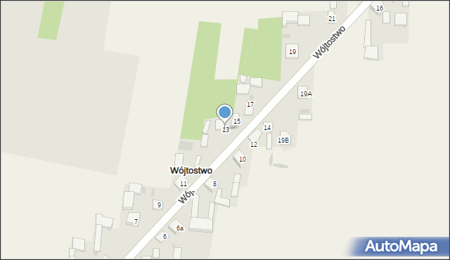 Wójtostwo, Wójtostwo, 13, mapa Wójtostwo