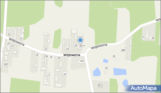 Wójtowizna, Wójtowizna, 13, mapa Wójtowizna