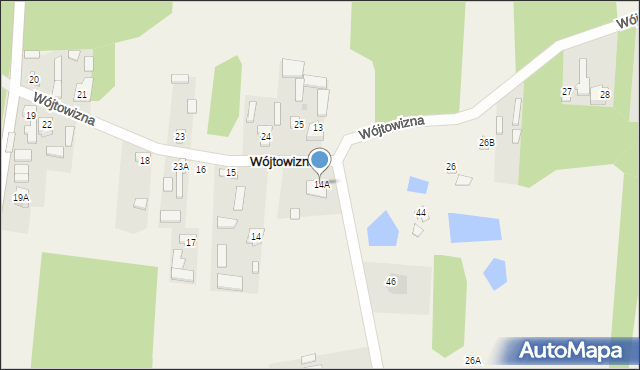 Wójtowizna, Wójtowizna, 14A, mapa Wójtowizna
