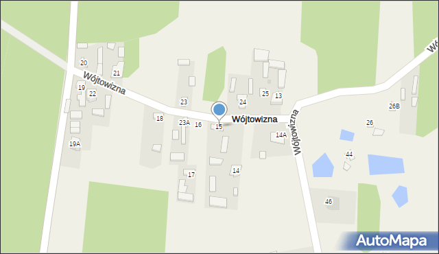 Wójtowizna, Wójtowizna, 15, mapa Wójtowizna