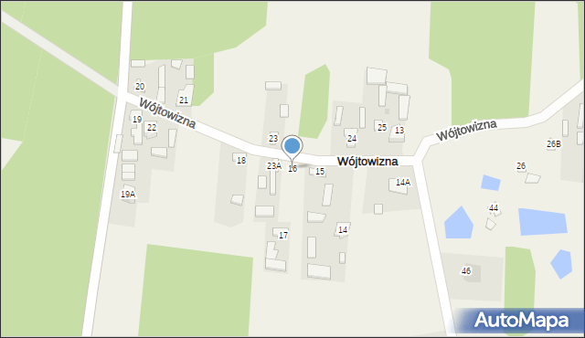 Wójtowizna, Wójtowizna, 16, mapa Wójtowizna