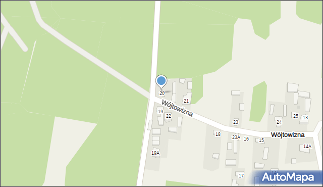 Wójtowizna, Wójtowizna, 20, mapa Wójtowizna