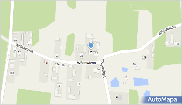 Wójtowizna, Wójtowizna, 25, mapa Wójtowizna
