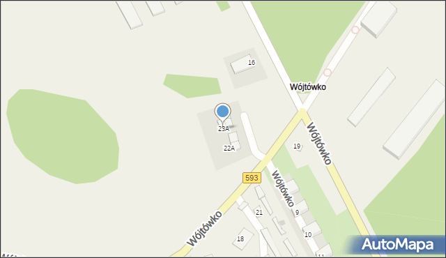 Wójtówko, Wójtówko, 23A, mapa Wójtówko