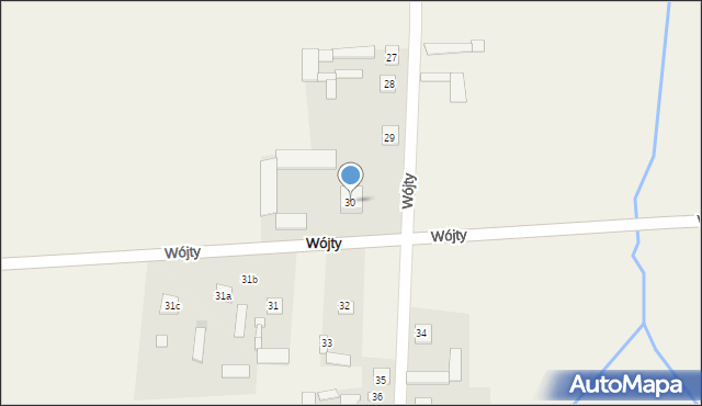 Wójty, Wójty, 30, mapa Wójty