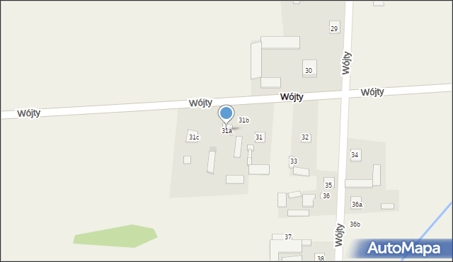 Wójty, Wójty, 31a, mapa Wójty