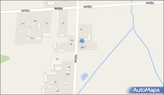 Wójty, Wójty, 36a, mapa Wójty