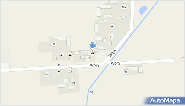 Wójty, Wójty, 44, mapa Wójty