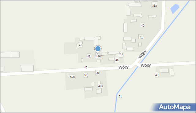 Wójty, Wójty, 44A, mapa Wójty