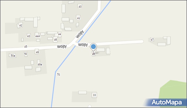 Wójty, Wójty, 48, mapa Wójty
