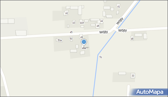 Wójty, Wójty, 49a, mapa Wójty