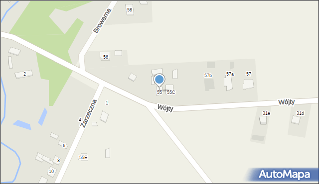Wójty, Wójty, 55, mapa Wójty