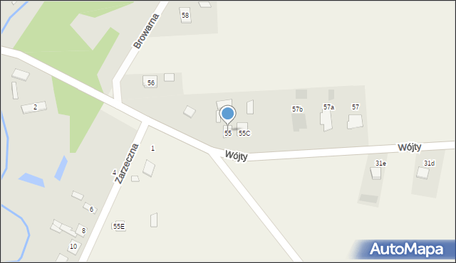 Wójty, Wójty, 55a, mapa Wójty
