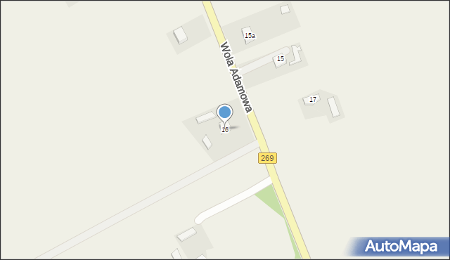 Wola Adamowa, Wola Adamowa, 16, mapa Wola Adamowa