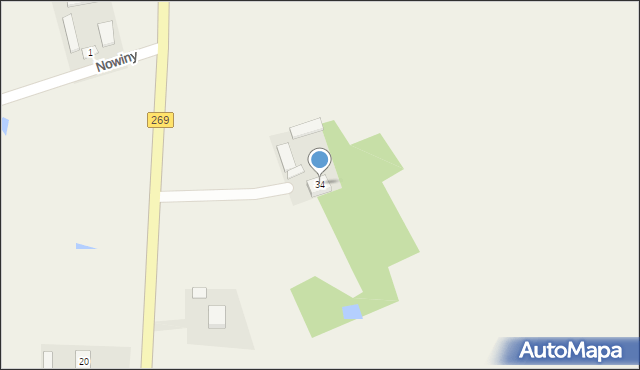 Wola Adamowa, Wola Adamowa, 34, mapa Wola Adamowa