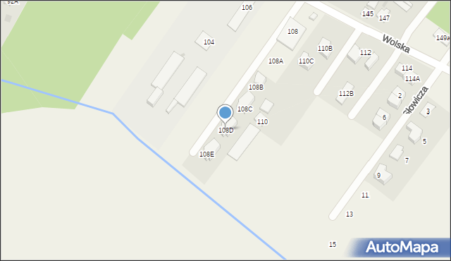 Wola Aleksandra, Wolska, 108D, mapa Wola Aleksandra