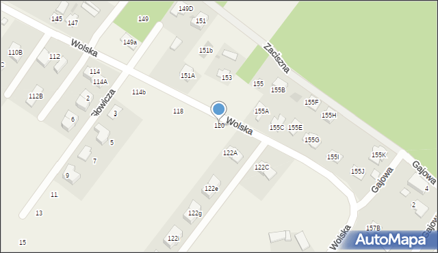 Wola Aleksandra, Wolska, 120, mapa Wola Aleksandra