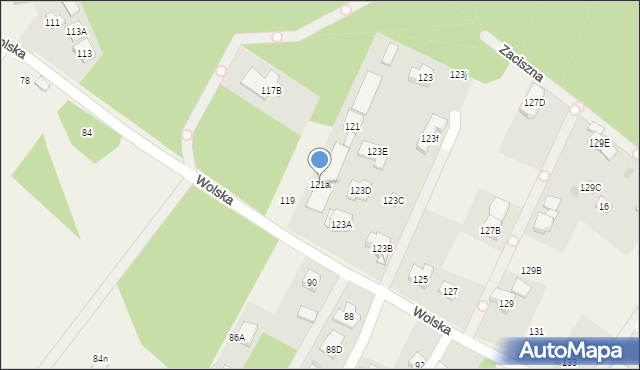 Wola Aleksandra, Wolska, 121a, mapa Wola Aleksandra