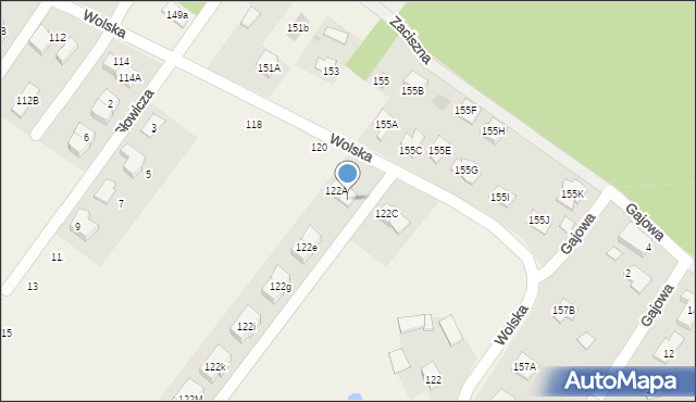 Wola Aleksandra, Wolska, 122B, mapa Wola Aleksandra