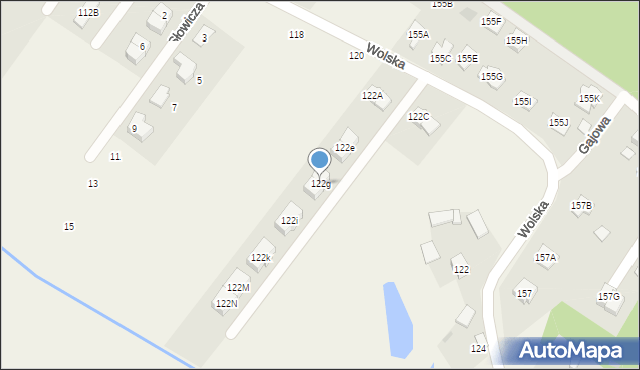 Wola Aleksandra, Wolska, 122g, mapa Wola Aleksandra