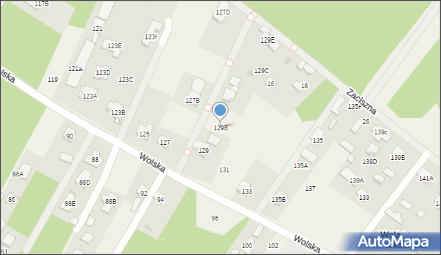 Wola Aleksandra, Wolska, 129B, mapa Wola Aleksandra