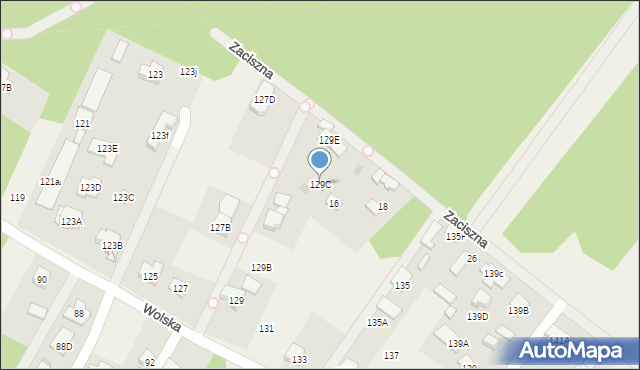 Wola Aleksandra, Wolska, 129C, mapa Wola Aleksandra