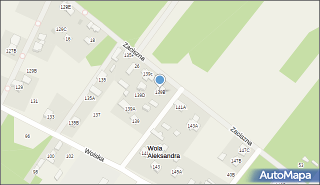 Wola Aleksandra, Wolska, 139B, mapa Wola Aleksandra